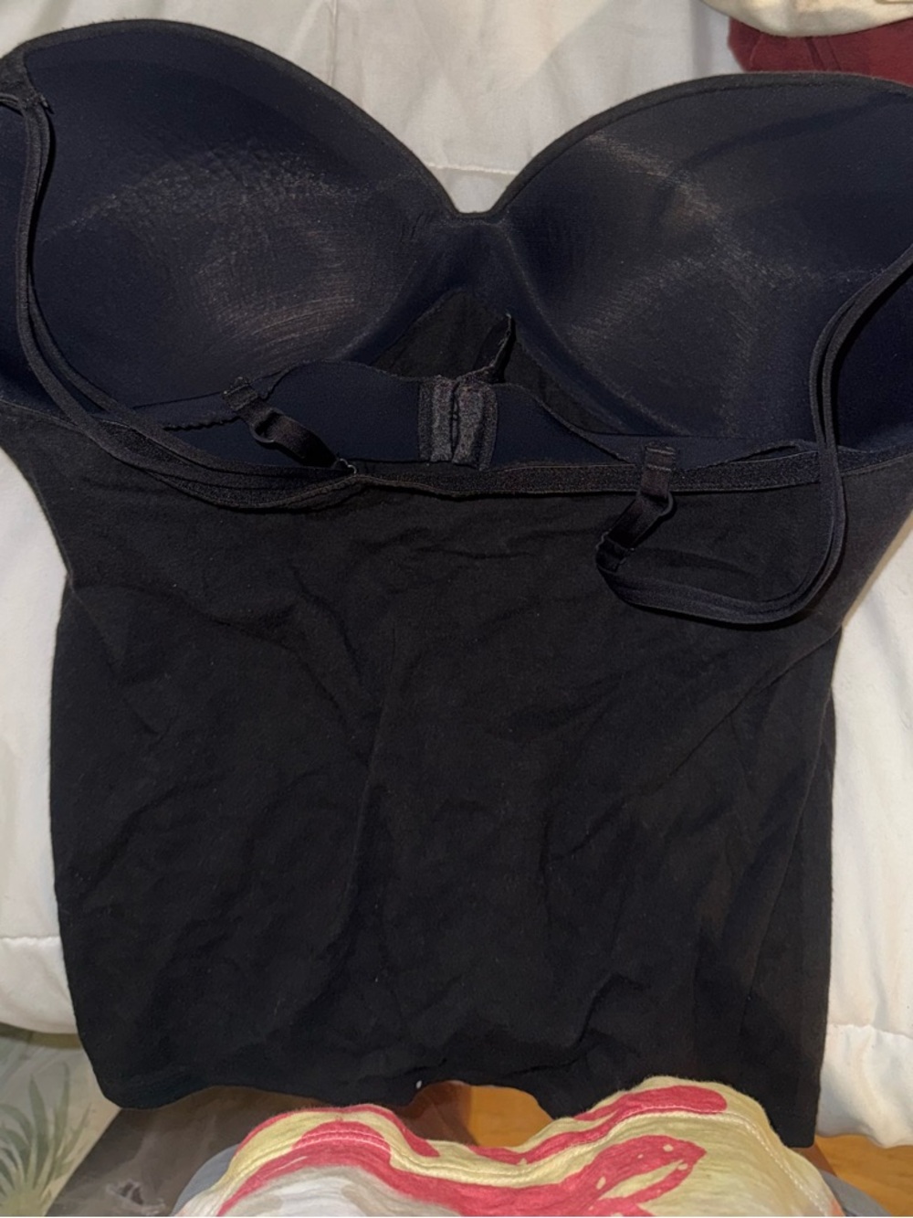 Victoria's Secret Maroon & Black Padded Camisoles with Built-In Bra - Picture 4 of 7